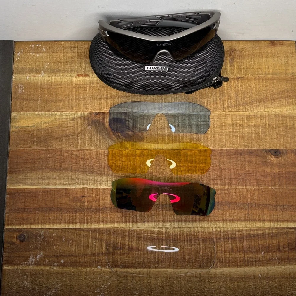 Torege Sunglasses With 5 Sets Of Lenses And Hard Case